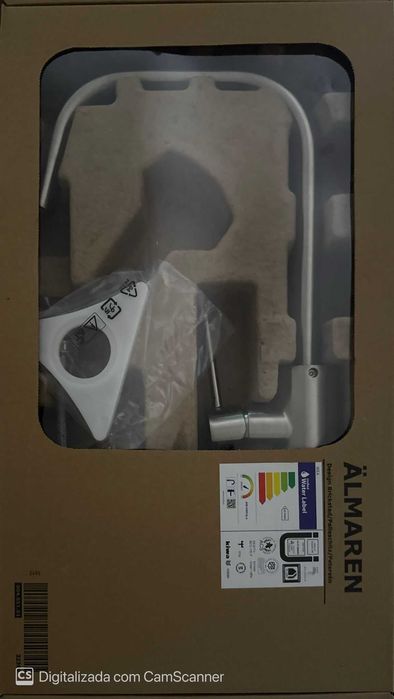 ÄLMAREN Torneira mistur c/tubo extensível, cor de aço - Caixa Lacrada