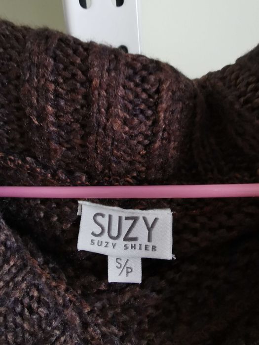 Damski Brązowy sweter, r.S