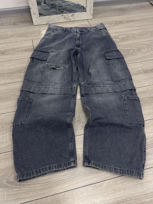 Мужские щирокие карго джинсы Wide Leg Baggy Fit