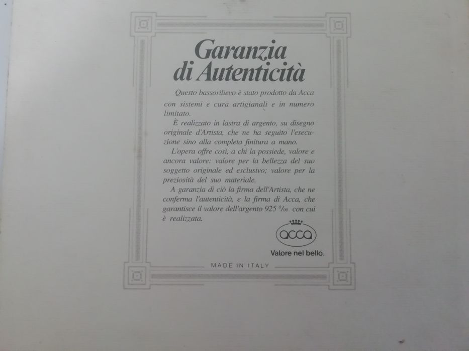 Quadro Acca - em prata