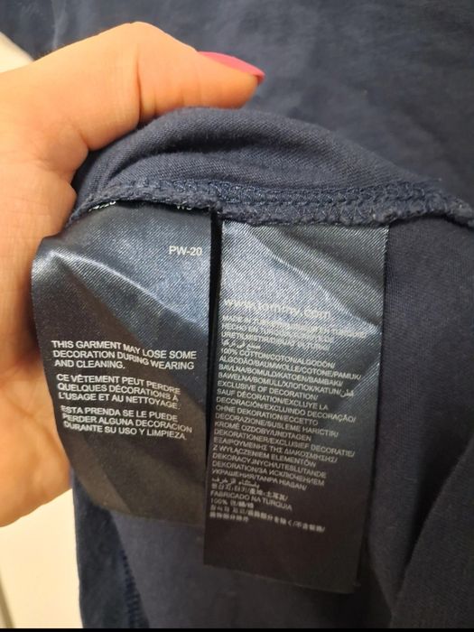 Tommy Hilfiger granatowa koszulka damska M