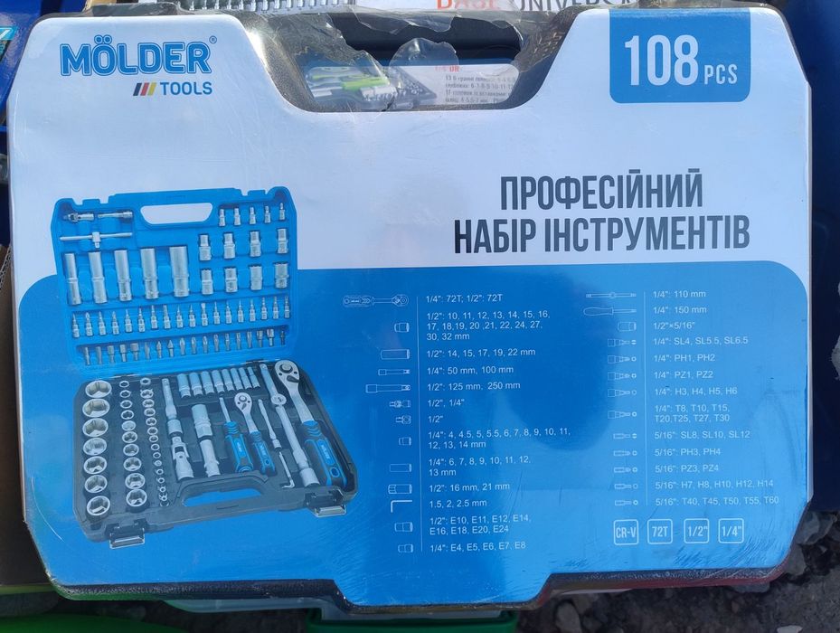 Набір інструментів ,MOLDER;ALLOID 1/4-1/2 на 108  придметів