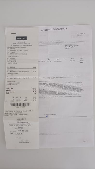 MacBook Pro 2019 I7 / 500GB / 16GB Ram (C/novo comprado em loja  2021)