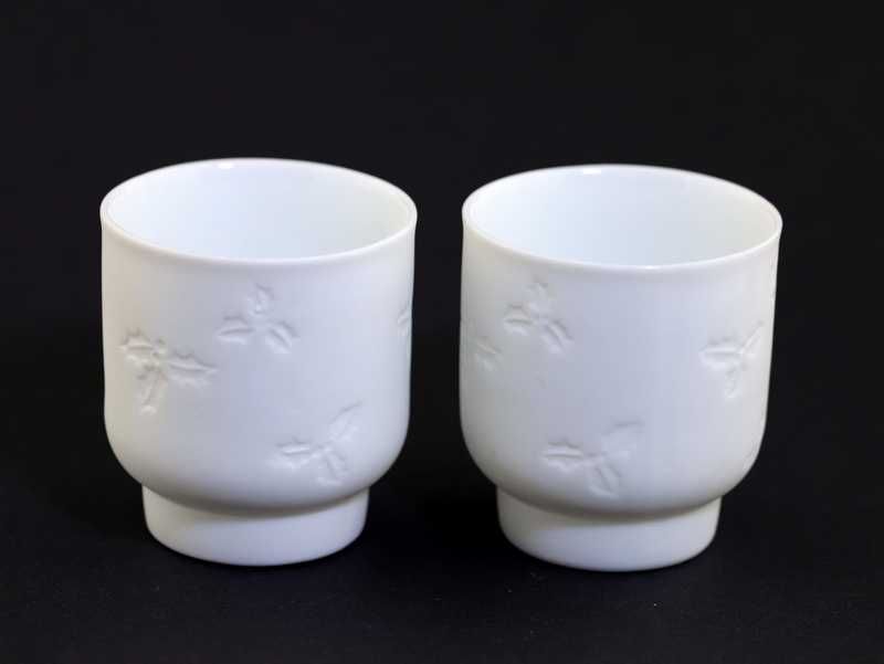 Zestaw lampionów świeczników biskwitowych porcelanowych tealight