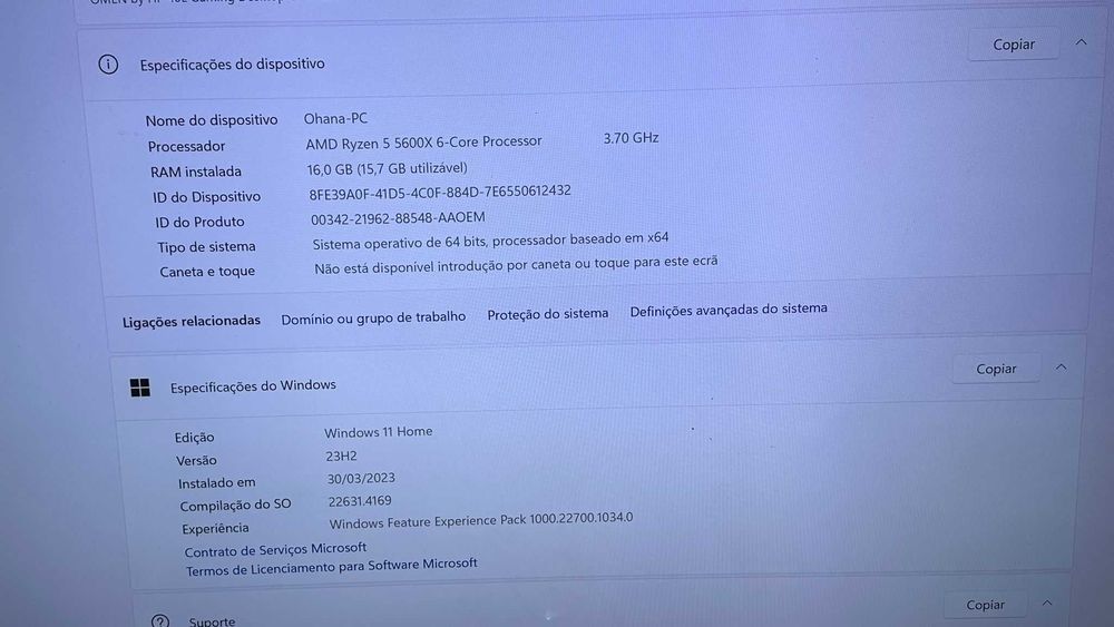 PC Gamer HP OMEN 40L - Ryzen 5 5600, RTX 3060 Ti, 16GB RAM, 512GB SSD