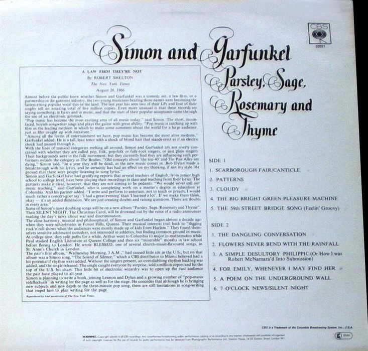 Simon & Garfunkel - Parsley, Sage, Rosemary... & Mais 2 LP vinil