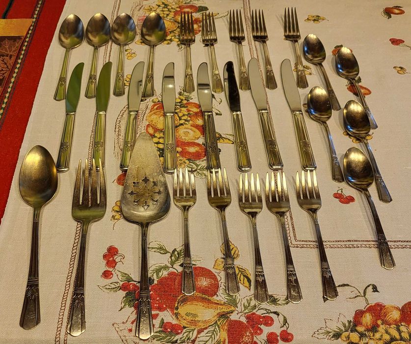 Zestaw sztućców court silver plate