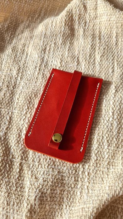 Ręcznie szyte etui na klucze- Włoska skóra, brelok | Prezent Handmade