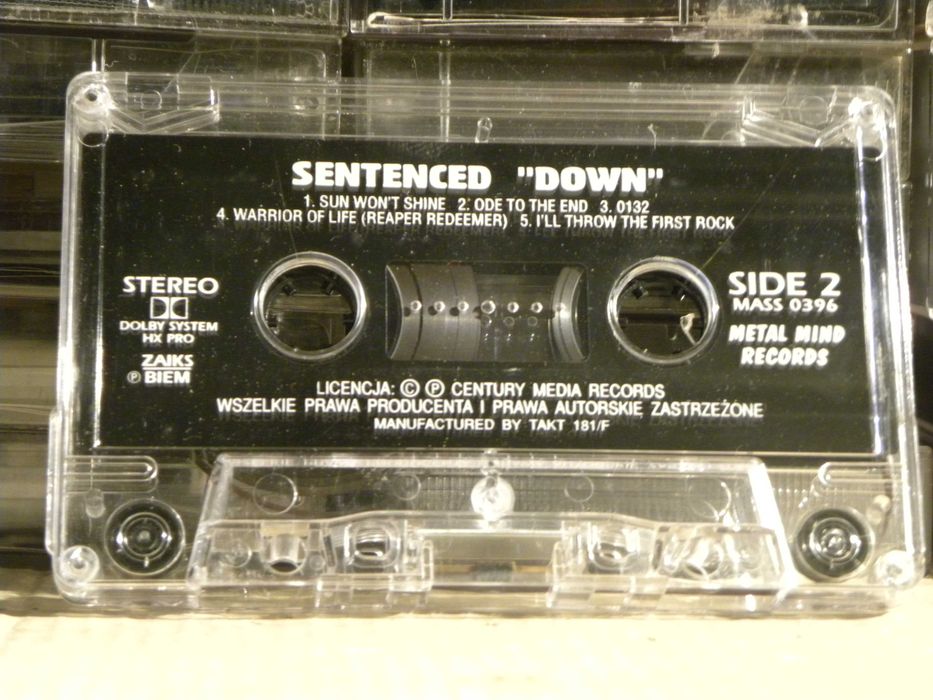 kaseta magnetofonowa Sentenced ‎– Down metal mind records