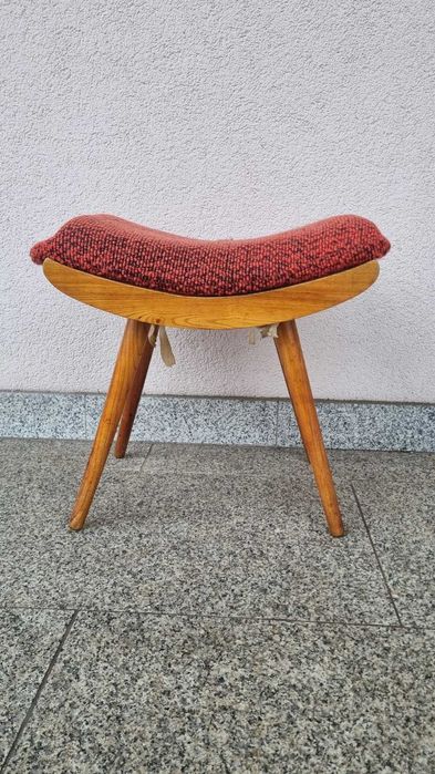 Taboret podnóżek design PRL Lata 60 Czechosłowacja Vintage Retro