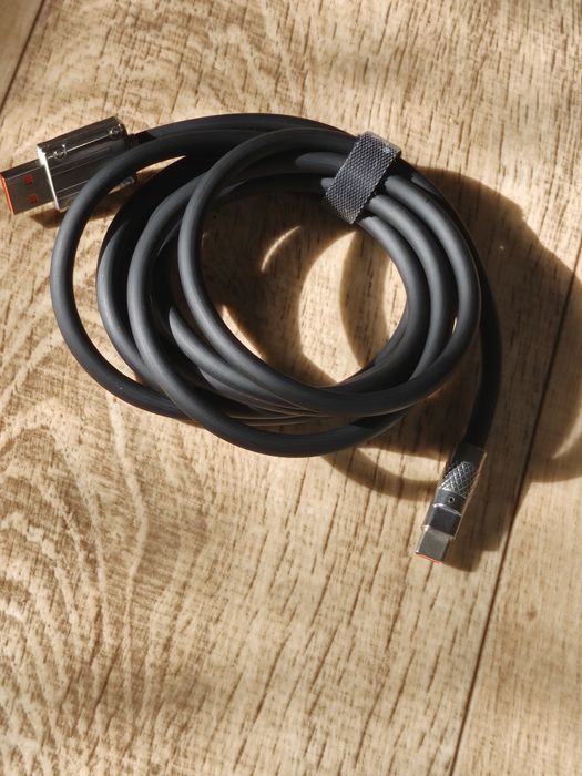 Kabel do ładowania USB c 2m gumowy silikon