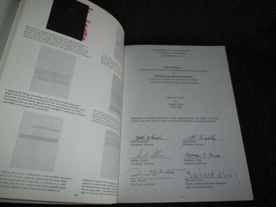 Livro Frances Stark Collected Works