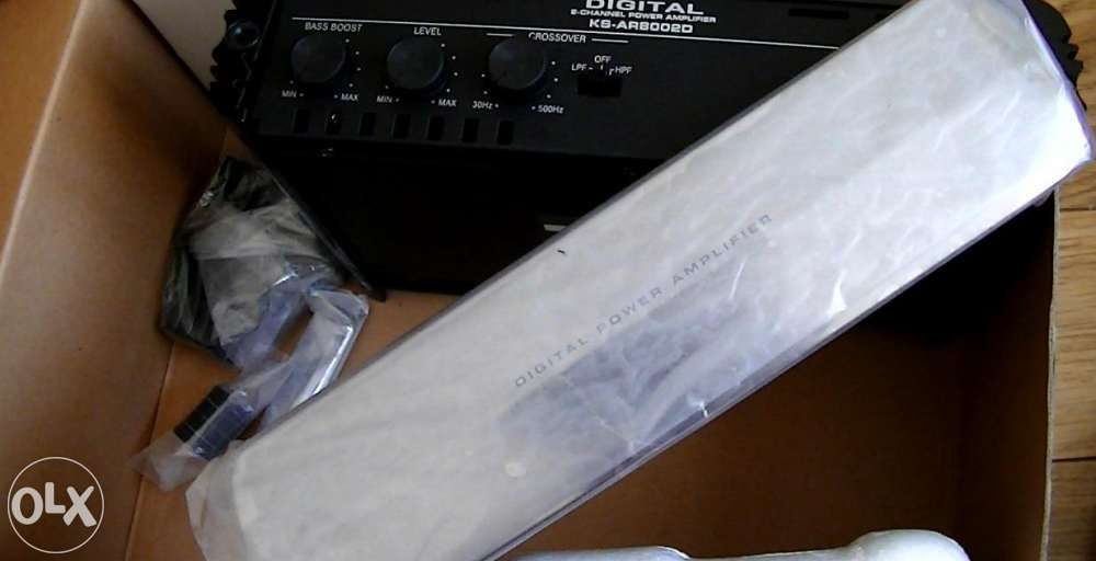 Усилитель JVC KS-AR8002D, полнодиапазонный, 2-х канальный, 600 W max.