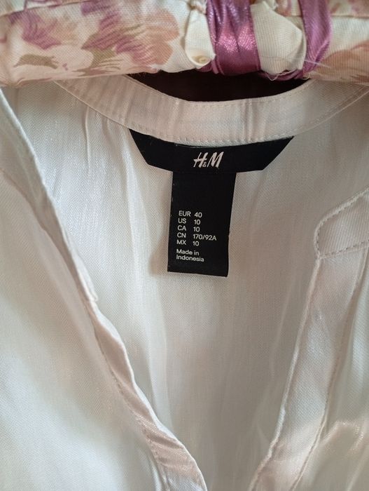 Elegancka bluzka z długim rękawem, H&M ecru