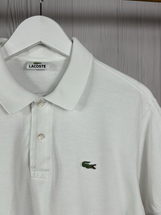 Lacoste Classic White білосніжне поло футболка Оригінал