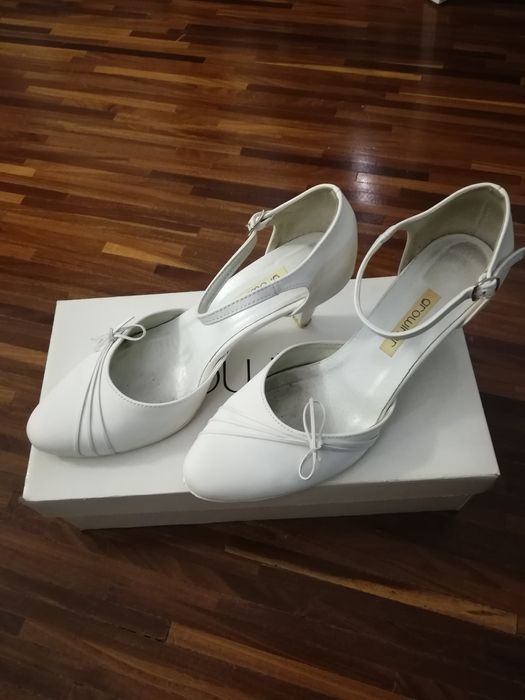 Sandały, pantofle ślubne, białe Growikar, R. 37