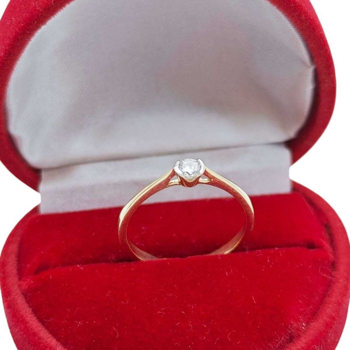 Piękny Złoty Pierścionek 1,27G P585 14K R.12