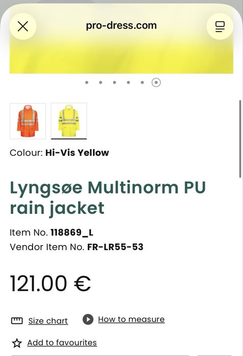Fato impermeável, alta visiblidade e resistente a fogo