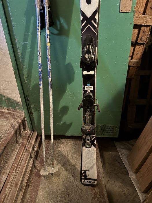 Продам б/в гірськолижний комплект (лижі Sаlomon і черевики Fischer)