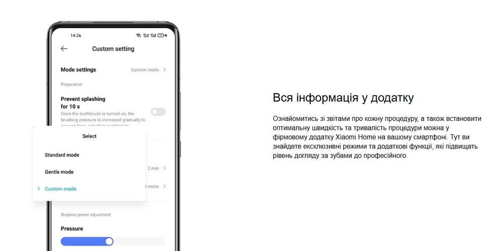 Xiaomi Mijia T700 Electric Toothbrush IPX7 4 насадки зубна щітка