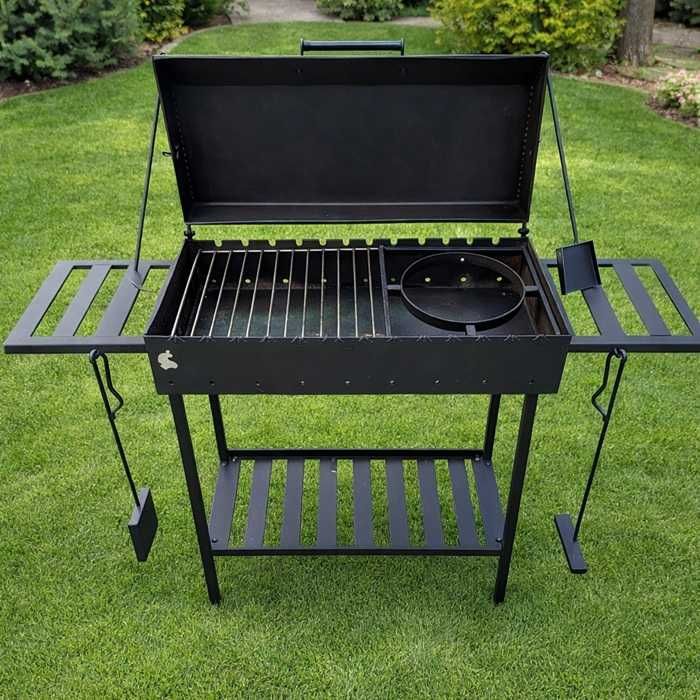 Мангал 4 мм для шашлику та барбекю на 12 шампурів Мангал з кришкою