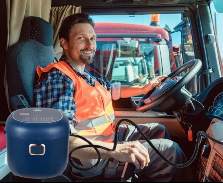 RYŻOWAR samochodowy 2L MULTICOOKER turystyczny 12V 24V TIR bus LCD tim