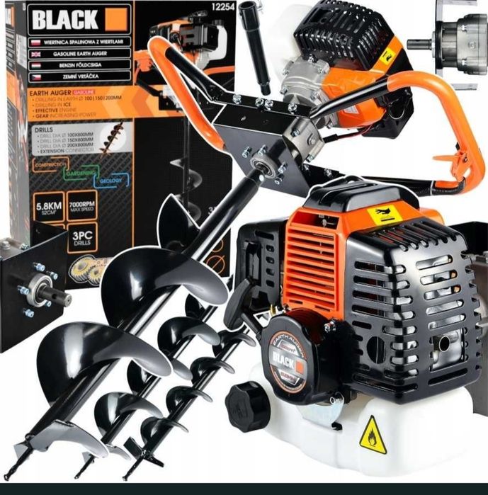 Wiertnica Świder spalinowa Black