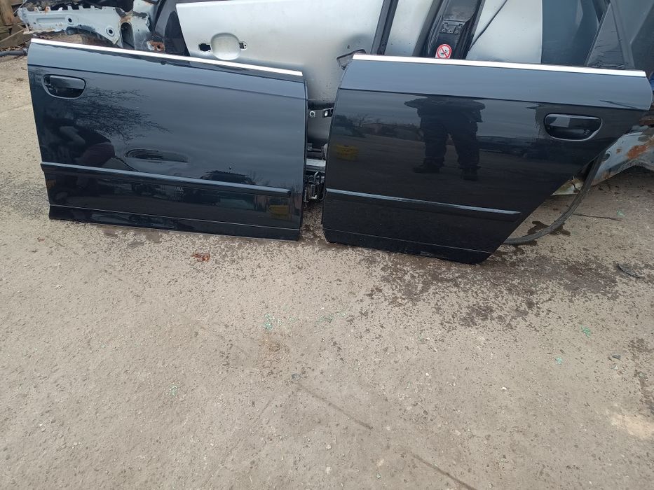 Drzwi przód prawe tył lewe Audi A4 B7 czarne błękitne