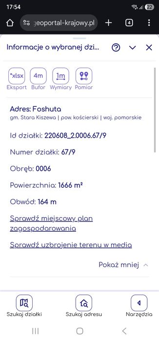 Działka budowlana foshuta z WZ