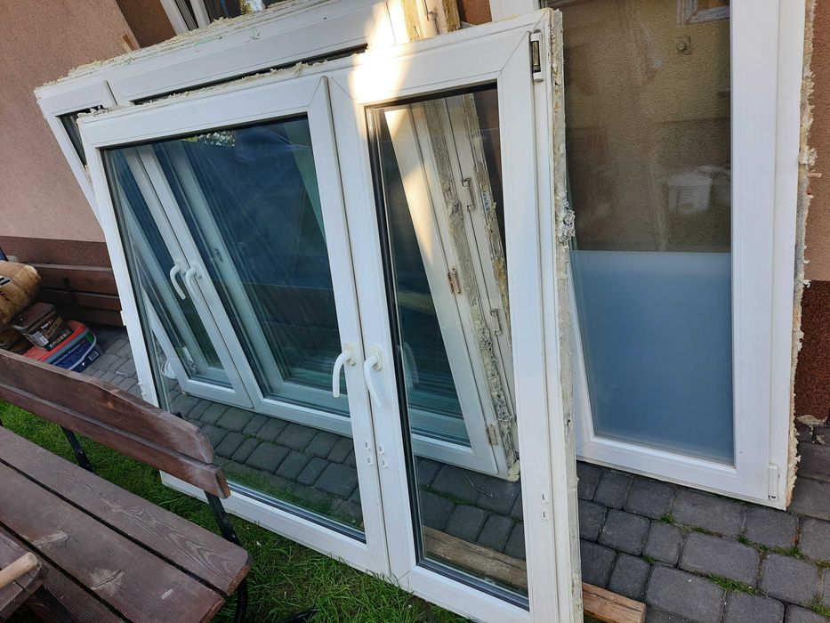 Okna 4 sztuki białe 176.5 x 143,5 wysokie