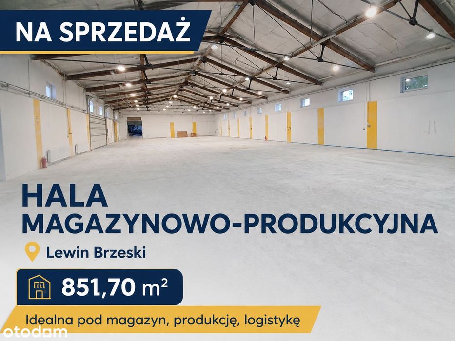 Hala magazynowo-produkcyjna 851,7 m² | Lewin Brzeski | blisko A4