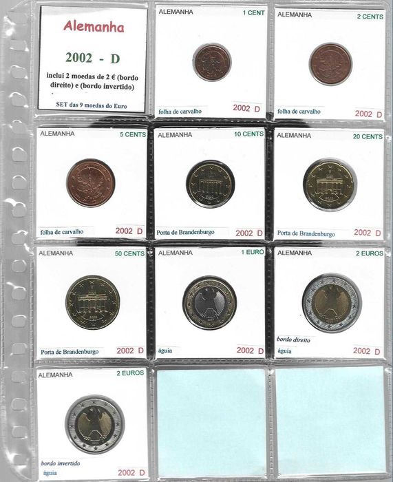 Alemanha - - - - - Sets Anuais de moedas de Euros