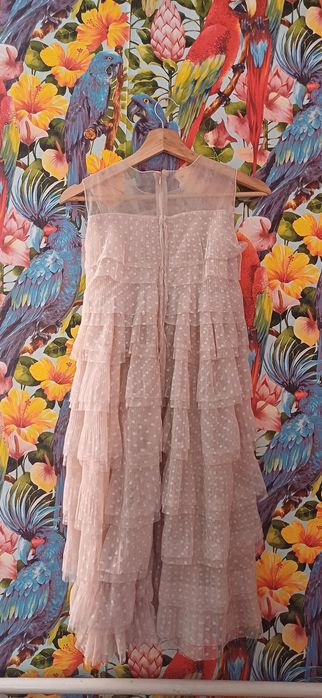 Нарядна сукня пильно-рожева новорічна, шкільна, святкова, вечірня