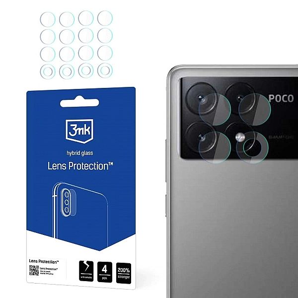 Szkło na aparat 3mk Lens Protection™ hybrydowe na Xiaomi Poco X6 Pro 5