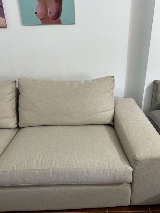 Sofa equivalente a 3 lugares Bege