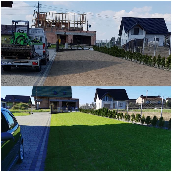 Usługi ogrodnicze,zakładanie trawników,Glebogryzarka separacyjna,AVANT