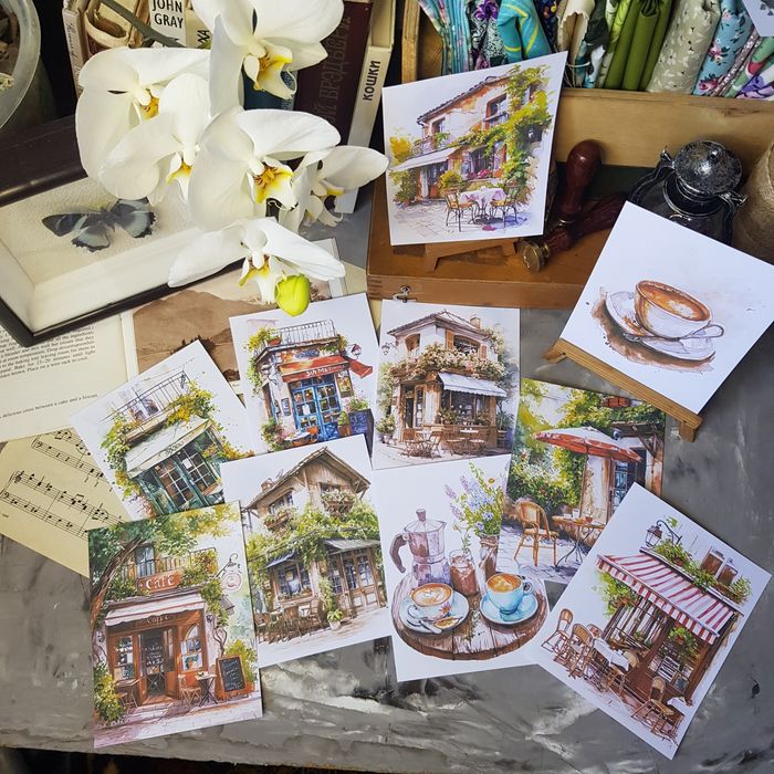 Ілюстровані набори паперу для творчості і рукоділля. Скрапбукінг