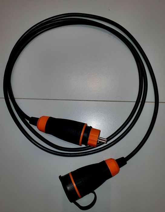 Przedłużacz budowlany 2.5 m 3x2mm gumowe wtyki
