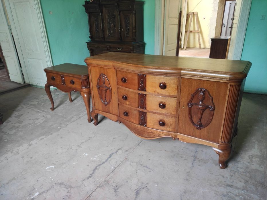 Komplet komoda + stolik kawowy w stylu ludwikowskim