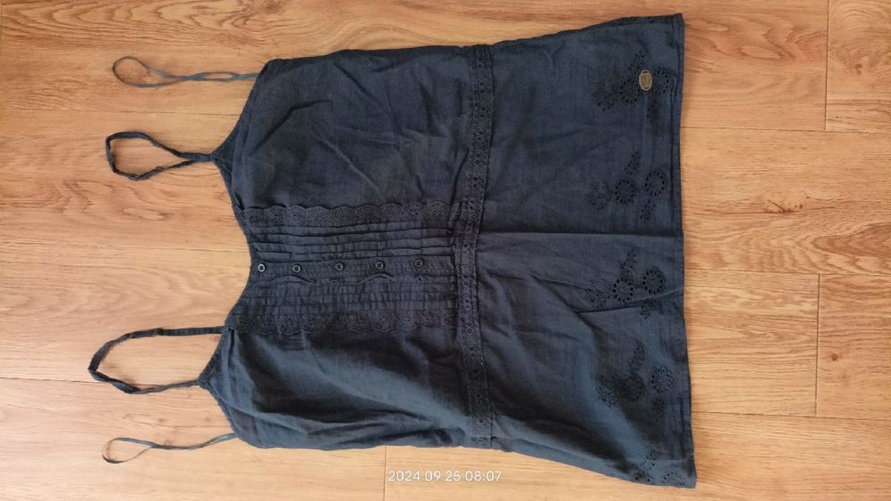 Bluzka na ramiączkach Roxy XL granatowa bluzka ozdobna