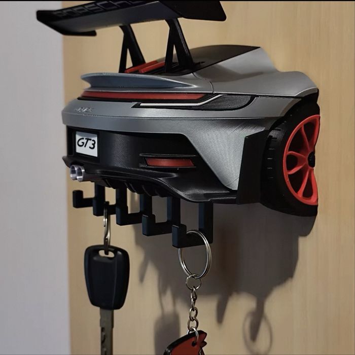 Porsche GT3 chaveiro em 3D. Espectacular