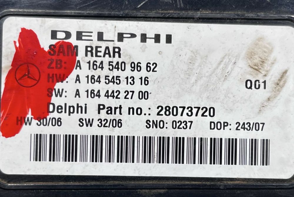 Задний Блок SAM Mercedes Ml 63 AMG W164 Модуль Комфорта Разборка