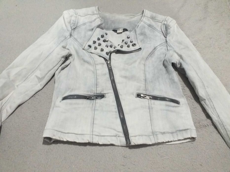 Ramoneska ćwieki, jasny szary zamki roz s