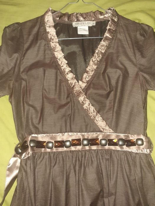 Vestido poliéster e algodão