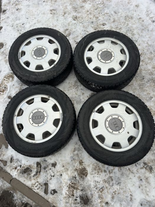 Диски, титани r15 audi 5*112 резина 195/65/15 зима