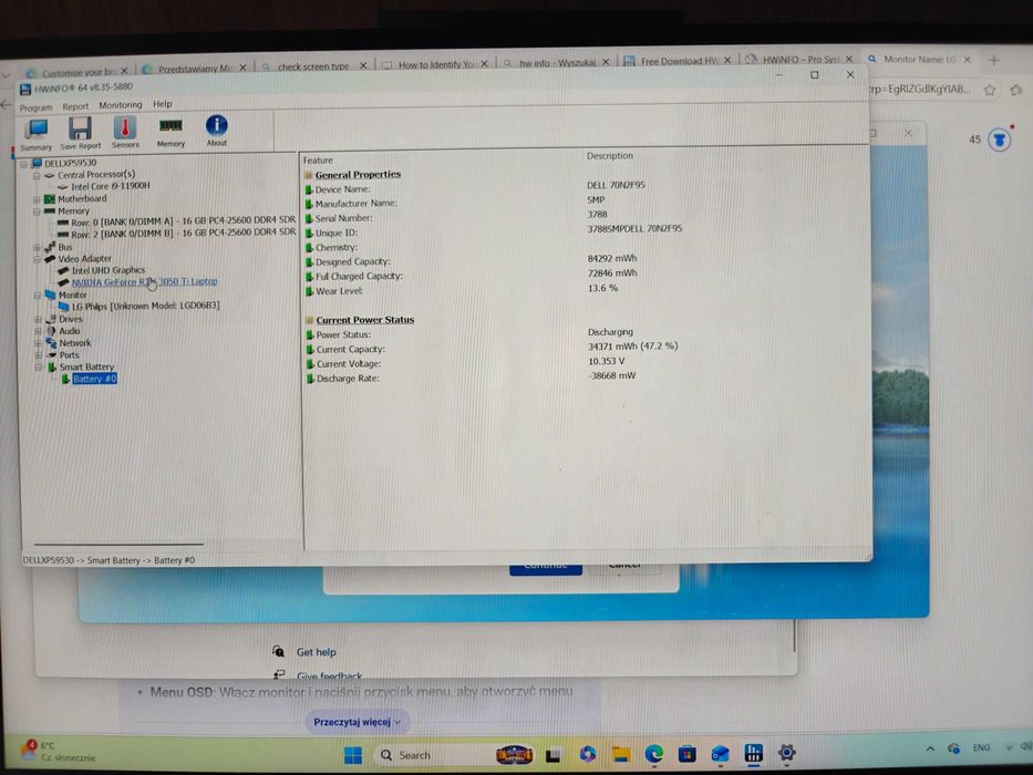 Dell XPS 15 9510 – i9-11900H/32GB/1 TB/3050TI FHD+ – BDB Potwór!