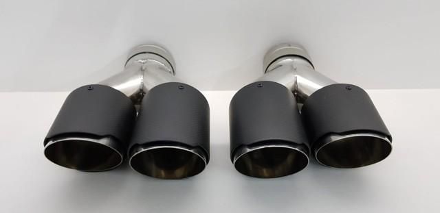 Ponteiras de Escape Look Akrapovic Duplas 18.50 cm