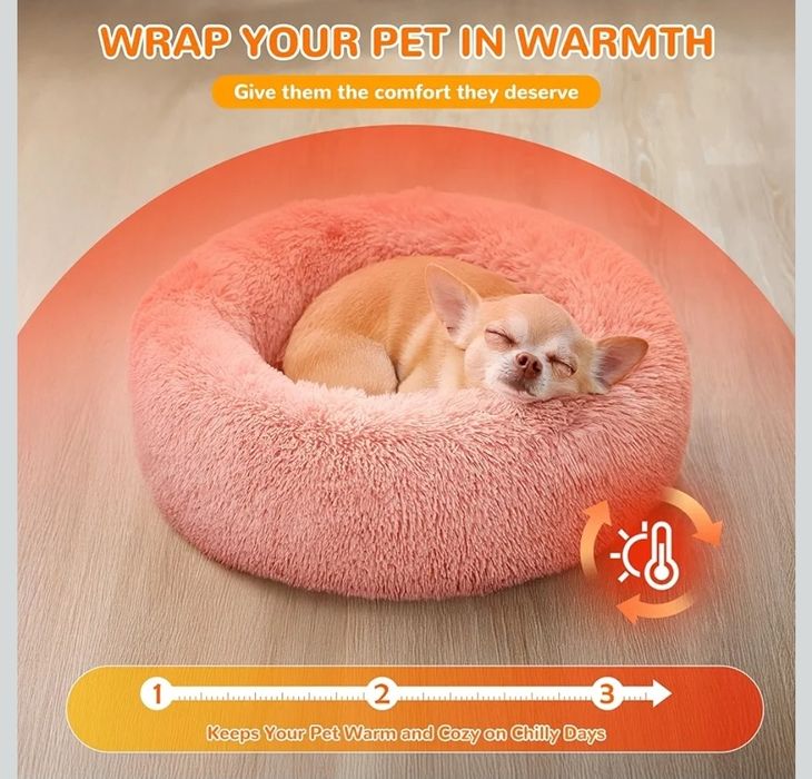 ALLSOPETS legowisko dla psa donut średnica 60cm