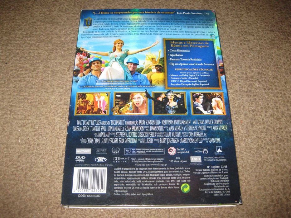 DVD "Uma História de Encantar"com Amy Adams/Edição Especial Slidepack!