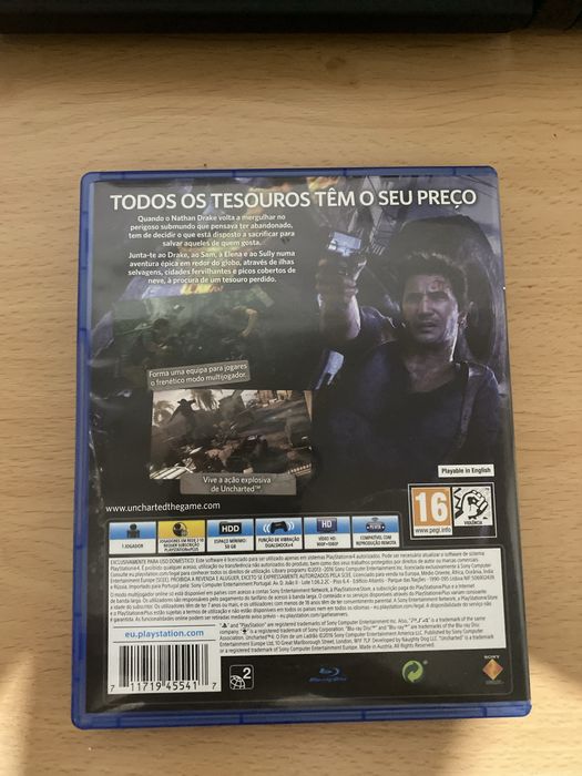 Vendo jogo ps4 uncharted 4(o fim de um ladrã)